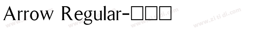 Arrow Regular字体转换